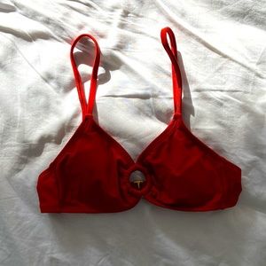 Rust coloured Gold closure bikini top